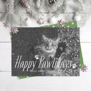 Cat Happy Pawlidays Pet Holiday Card
