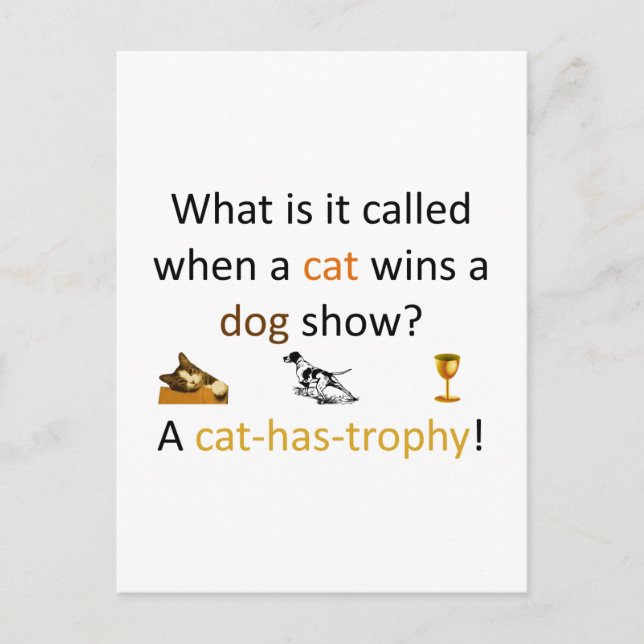 Cat-has-trophy Postcard (Front)