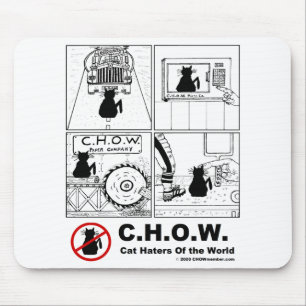 Cat Haters Cartoon Mousepad