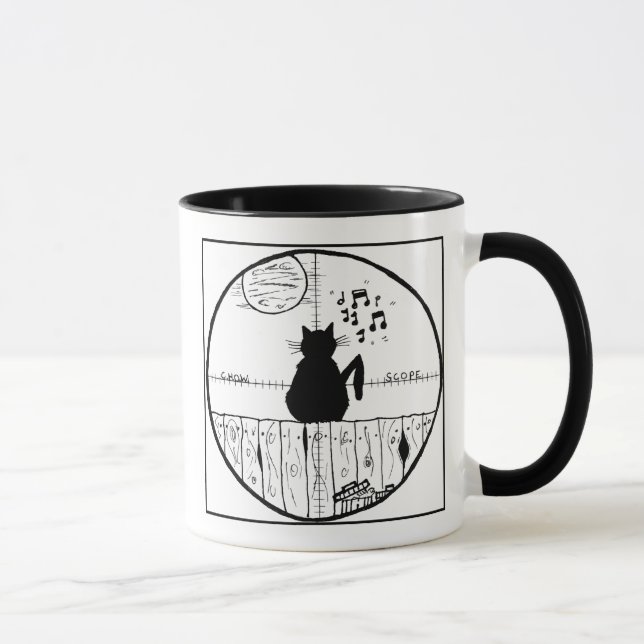 Cat Haters Scope Cartoon Mug (Right)