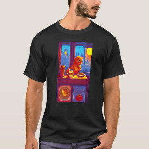 Cat having marmalade for breakfast orange citrus j T-Shirt