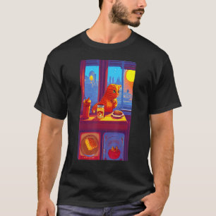 Cat having marmalade for breakfast  orange citrus  T-Shirt