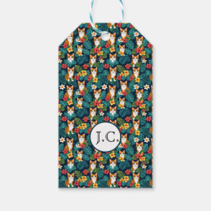 Cat Hawaiian shirt style pattern tropical ginger Gift Tags