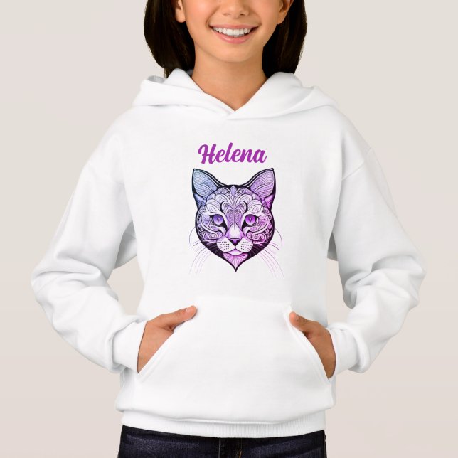 Cat head blue-purple gradient (Front)