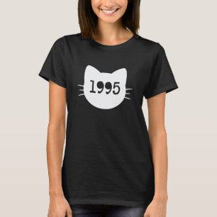 Cat Head Silhouette 1995 Funny Retro 1 T-Shirt