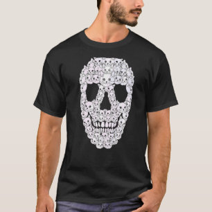 Cat Head Skull Halloween Cat for Men T-Shirt
