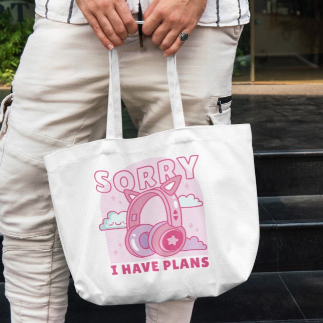 Cat Headphones Tote Bag (Creator Uploaded)