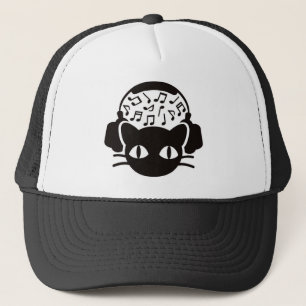 Cat_Headphones Trucker Hat