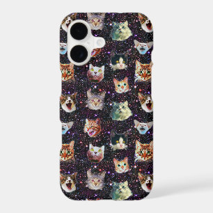 Cat Heads in Outer Space Funny Galaxy Pattern