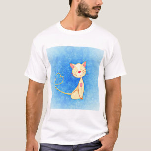 Cat Heart Cute Smooch Love T-Shirt