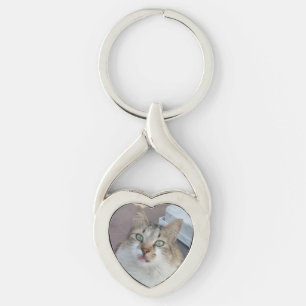 Cat Heart Keychain