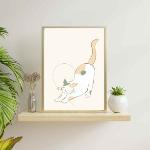 cat heart Poster