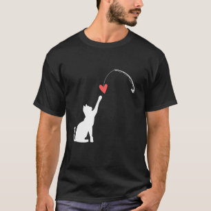 Cat Heart Valentine s Day Kitty Love Cute Cat Coup T-Shirt