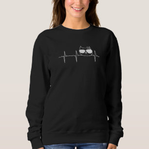 Cat Heartbeat Cute Cat Cat Owner Cat Sweatshirt