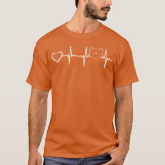 Cat Heartbeat Heart Cat Lover Cat Owner friend T-Shirt