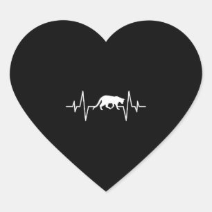cat heartbeat   heart sticker