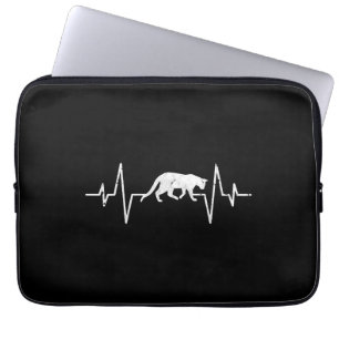 cat heartbeat laptop sleeve