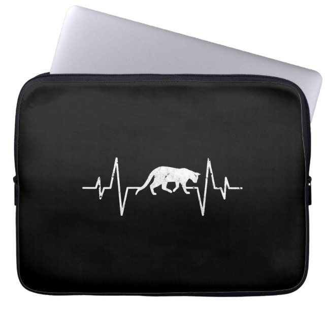 cat heartbeat laptop sleeve (Front)