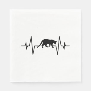 cat heartbeat napkin