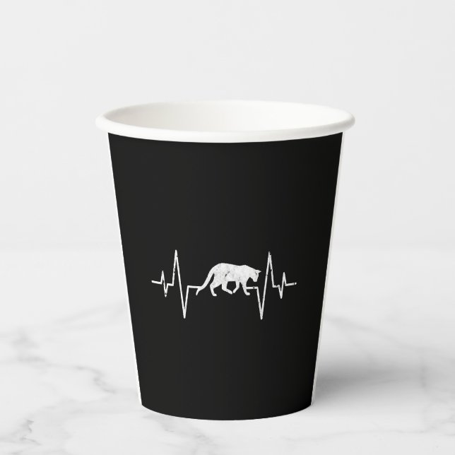 cat heartbeat paper cups (Front)