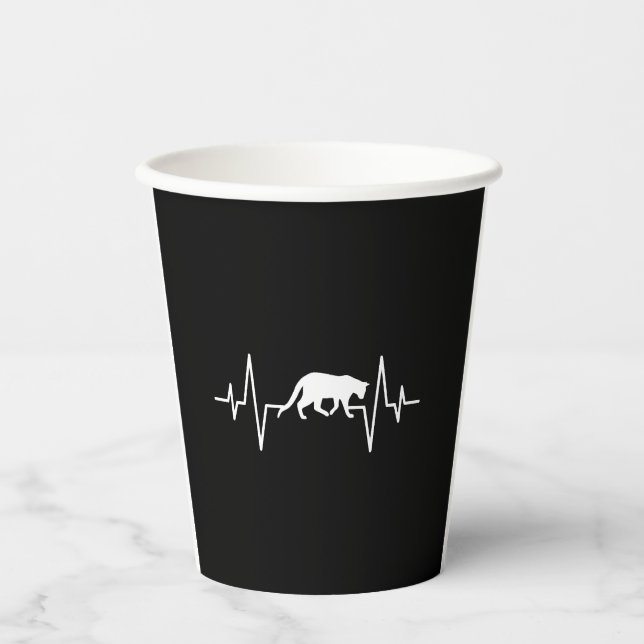 cat heartbeat   paper cups (Front)