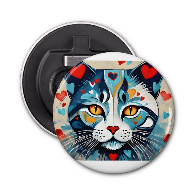 Cat Hearted Bottle Opener (Front)