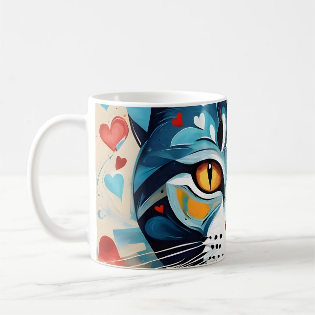 Cat Hearted Coffee Mug (Left)