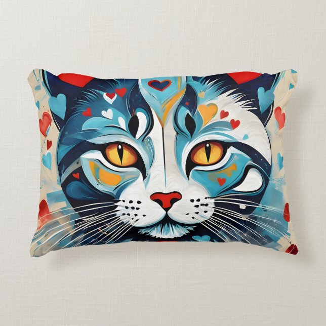 Cat Hearted Decorative Cushion (Front)