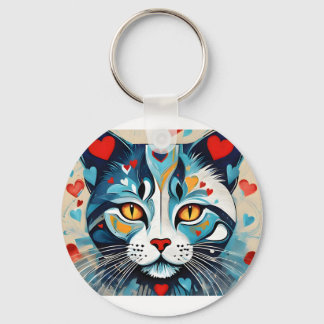 Cat Hearted Key Ring