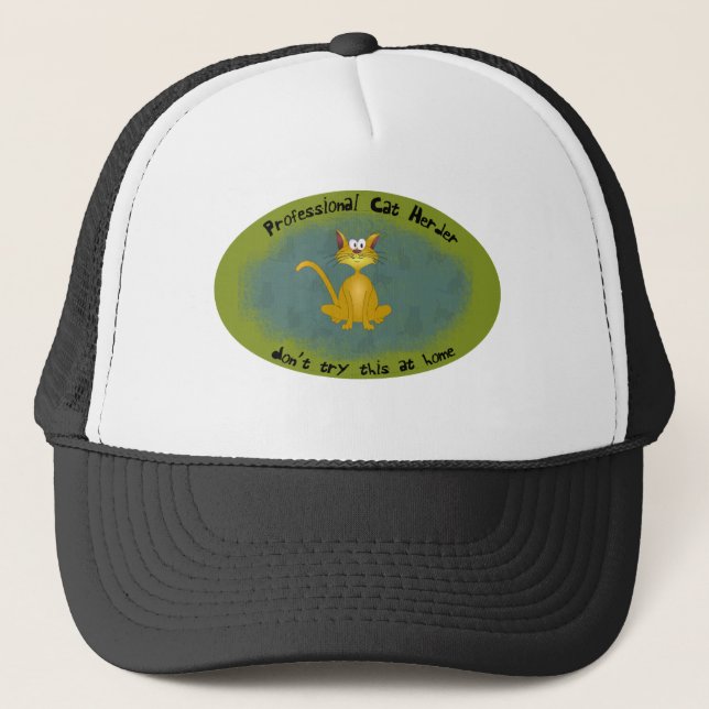 Cat Herder Funny Hat (Front)