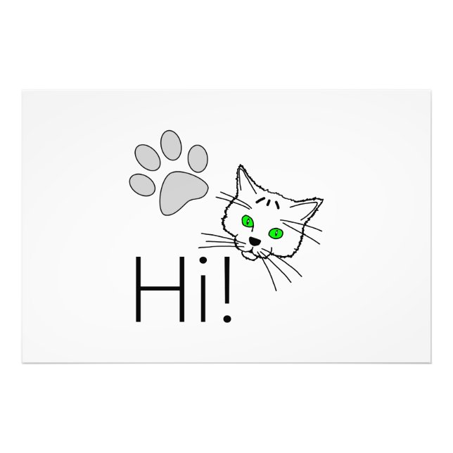 Cat - Hi! Photo Print (Front)