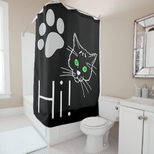 Cat - Hi! Shower Curtain