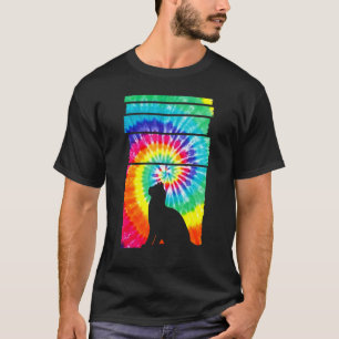 Cat Hippie Tie Dye Cat T-Shirt