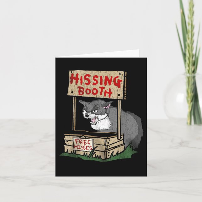 Cat Hissing Booth Free Hisses  Card (Front)