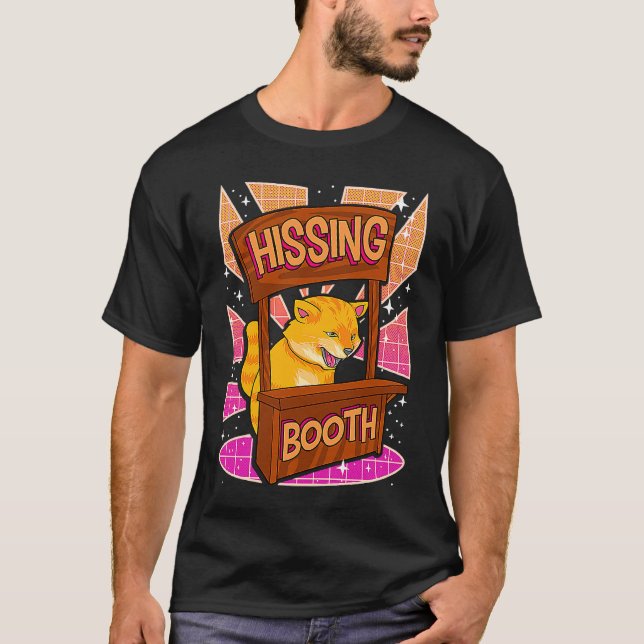 Cat Hissing Booth Kitten  1 T-Shirt (Front)