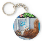 Cat hobo sign, kind lady lives here postcard