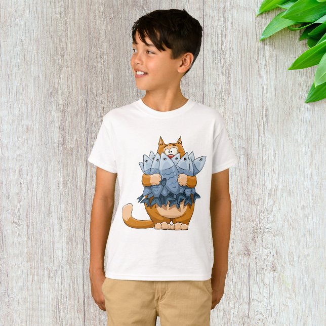 Cat Holding Fish T-Shirt (Creator Uploaded)