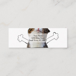 Cat Holding Free Hugs Sign Mini Business Card