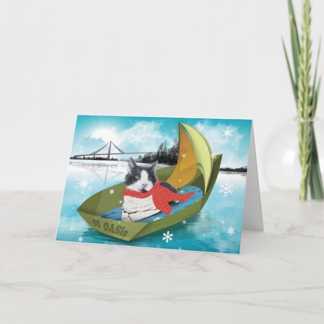 Cat holiday card from Oakland Animal Services (Front)