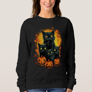 Cat Horror Cute Halloween for Cat Kitty Sweatshirt