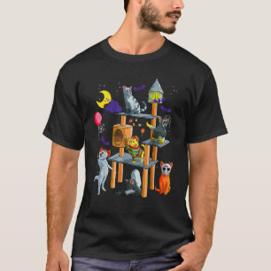 Cat Horror In Park Halloween For Cat Kitty T-Shirt