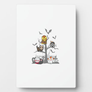 Cat Horror Movies Lazy Halloween Costume for Felin Plaque