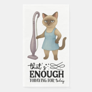 Cat House wife working hard for Cat Mum on duty  Napkin
