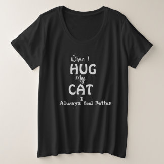 Cat hugs plus size T-Shirt
