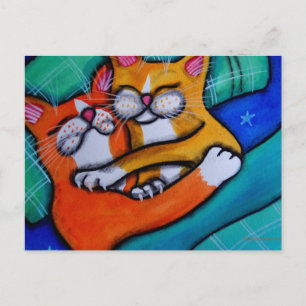 Cat Hugs Postcard