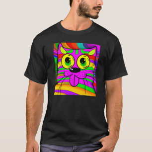 Cat humourous art meow kitty portrait cute kitten  T-Shirt