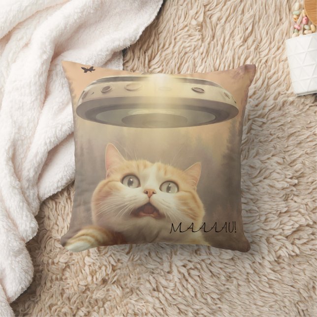 Cat I Believe UFO Cushion (Blanket)