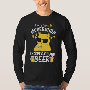 Cat I Everything In Moderation Except Cats and Bee T-Shirt