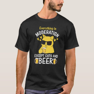 Cat I Everything In Moderation Except Cats and Bee T-Shirt