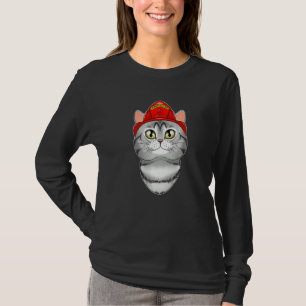 Cat I Fireman Cat I Firefighter American Shorthair T-Shirt